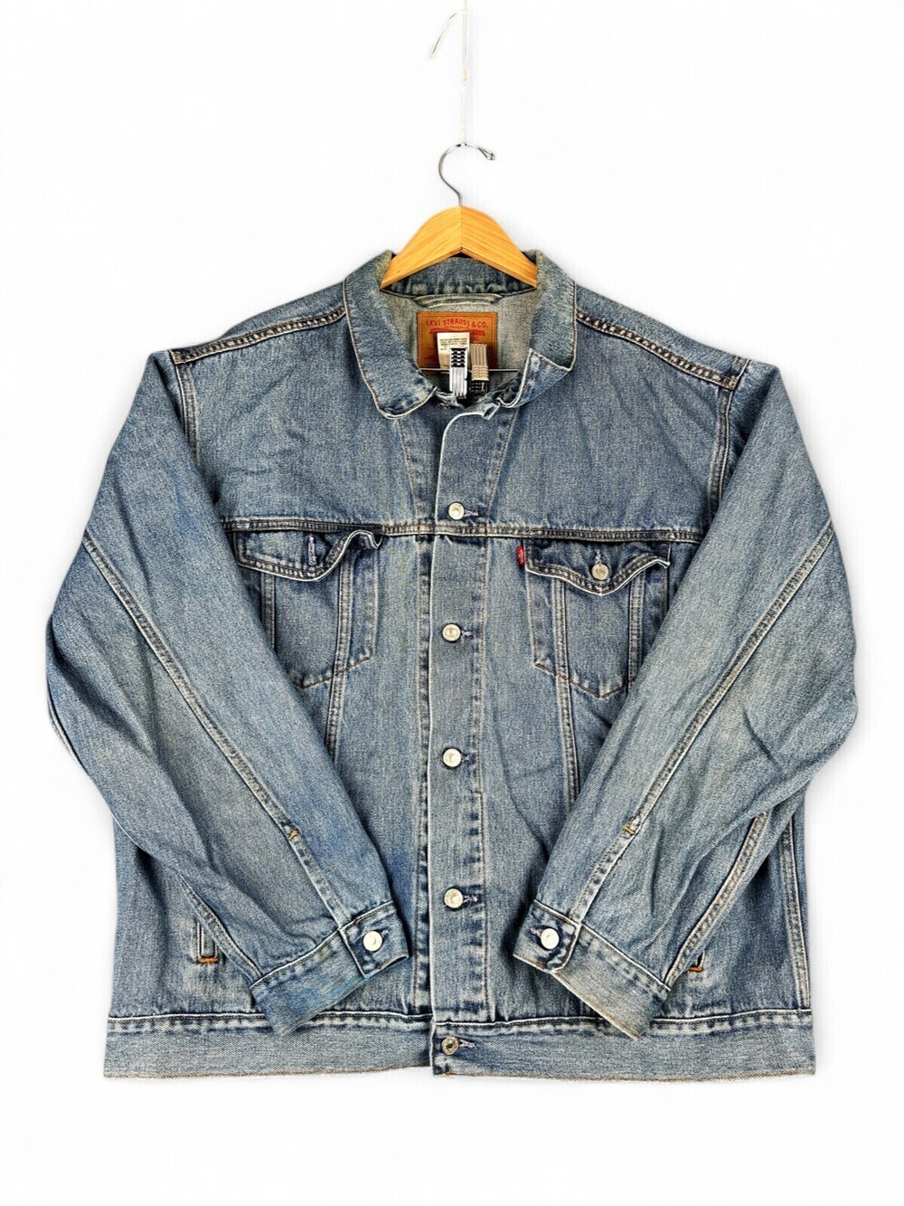 Levi's Men's Blue Denim Jacket Button-Front XXL Big & Tall